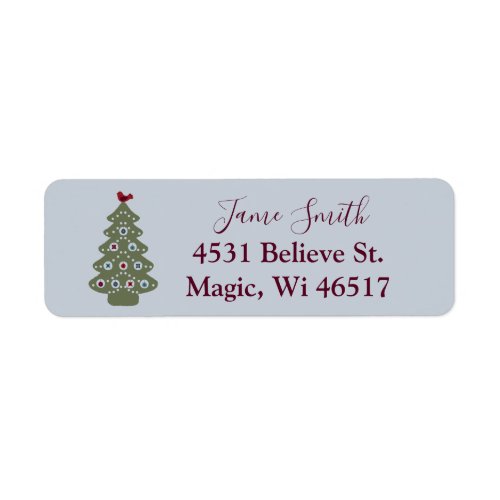 Merry Christmas _ Modern Christmas Trees Label