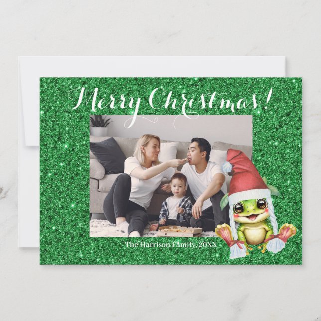 Merry Christmas Modern Cute Holiday Card (Front)