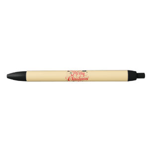 Merry Christmas Modern Design Red & White Pen