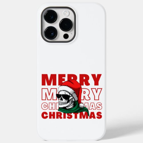 Merry Christmas Modern Design  Skull Santa Case_Mate iPhone 14 Pro Max Case