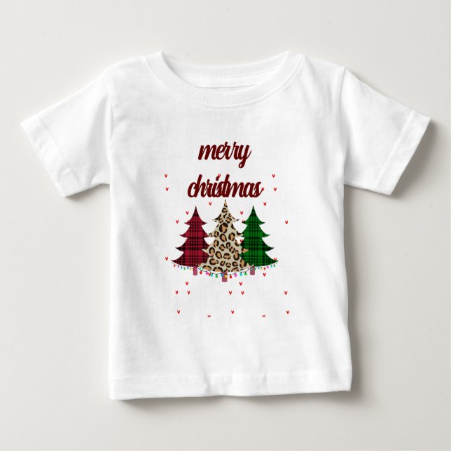 Merry Christmas Modern & Elegant  Baby T-Shirt (Front)