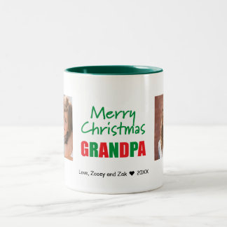 Merry Christmas Modern Grandpa 2 Photo Mug