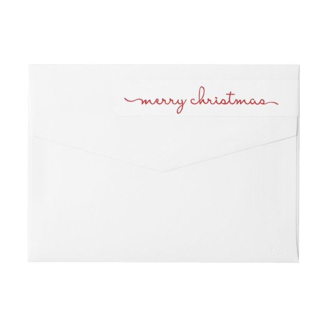 Merry Christmas Modern Hand Lettered Wrap Label (Back)