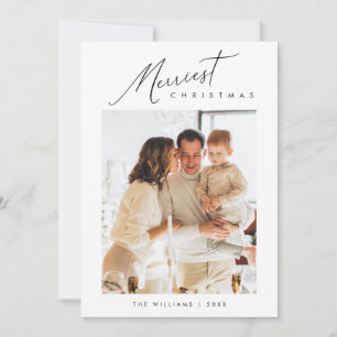 Merry Christmas, Modern Minimalist Family Photo Holiday Card