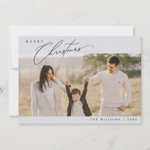Merry Christmas, Modern Minimalist Family Photo Holiday Card