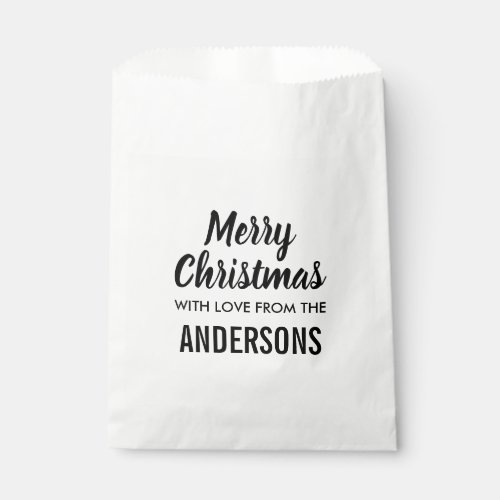 Merry christmas modern minimalist trendy favor bag
