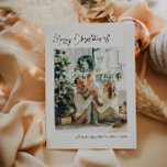Merry Christmas Modern Photo Holiday Card Minimal<br><div class="desc">This holiday card features a beautiful calligraphy font paired with a simple sans serif font. This gorgeous modern minimal Christmas card allows a section to upload your own perfect picture to the font.</div>