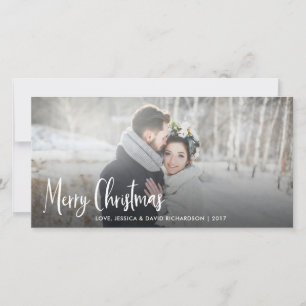 Merry Christmas   Modern Rustic Holiday Card