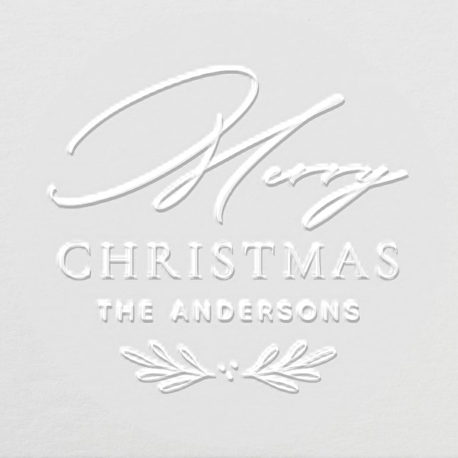 Merry Christmas Modern Script Family Embosser (Design)