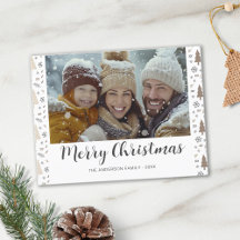 Merry Christmas Modern Script Photo