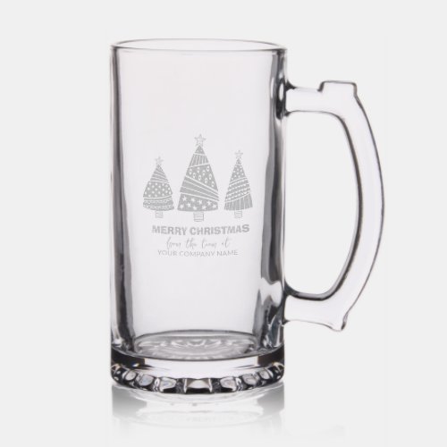 Merry Christmas Modern Trees Corporate Business Stein