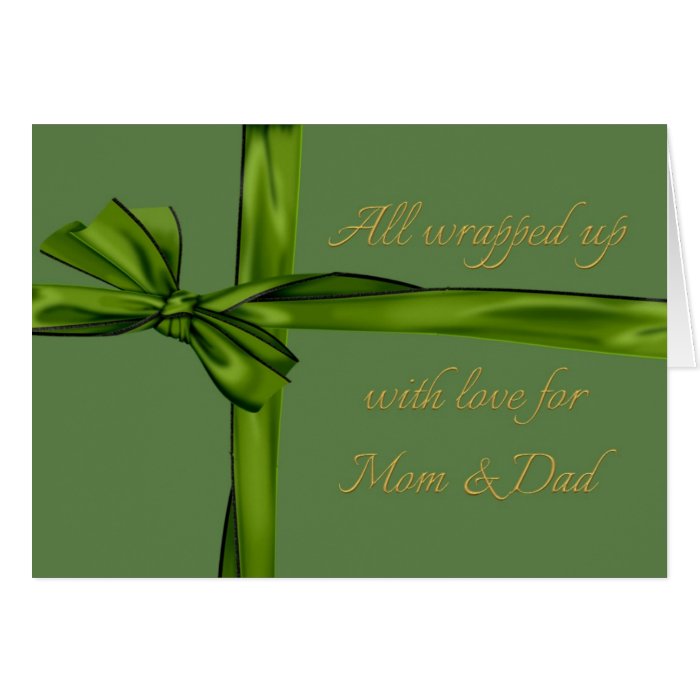 Merry Christmas Mom and Dad Greeting Card