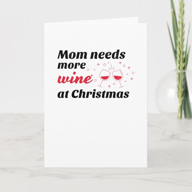 Merry Christmas Mom Holiday Card (Front)