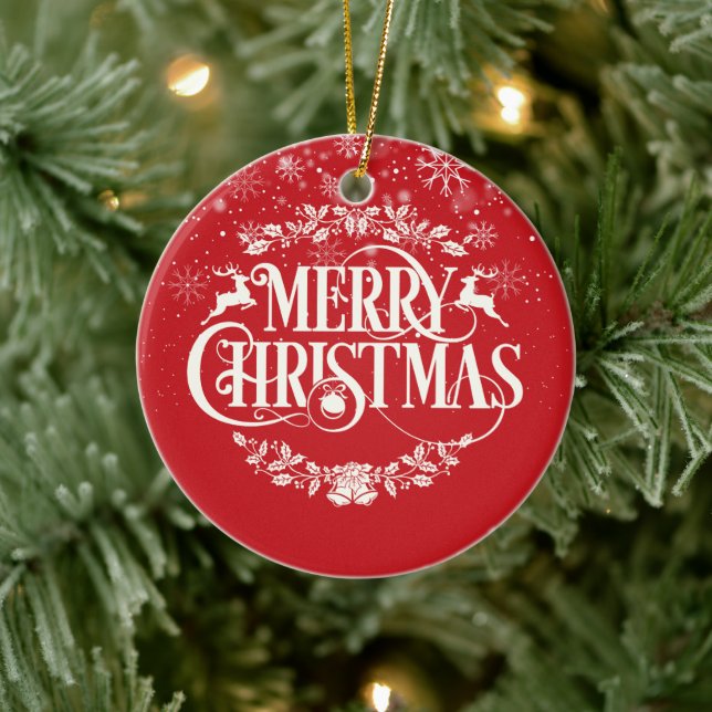 Merry Christmas Mom Mum Mother Definition Ceramic Ornament (Tree)