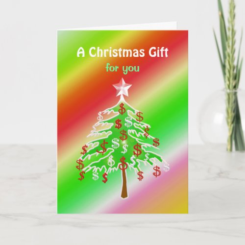 Merry Christmas Money Tree _ Money Enclosed Holiday Card