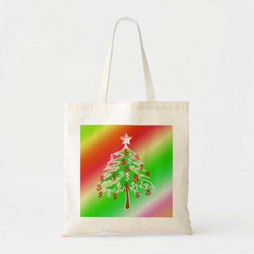 Merry Christmas Money Tree Tote Bag