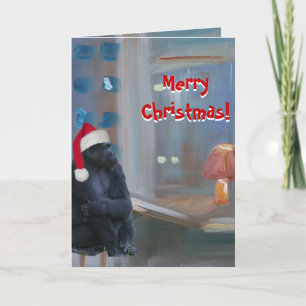 Merry Christmas Monkey Holiday Card