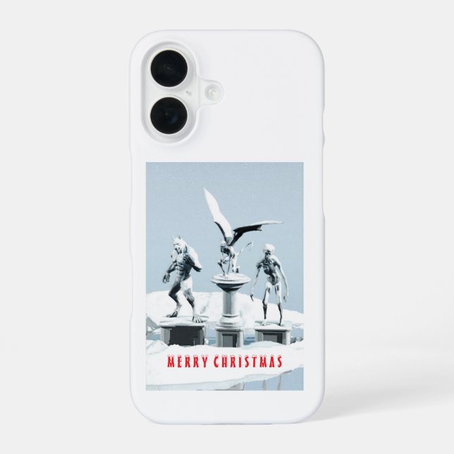 Merry Christmas. Monster ice sculptures iPhone Case (Back)