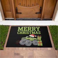 Merry Christmas Monster Truck Toddler Boys Xmas 