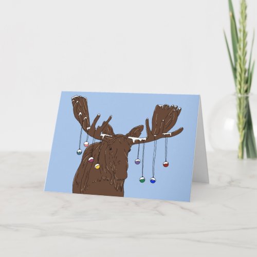 Merry Christmas Moose Card