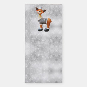 Merry Christmas moose wearing a hat      Magnetic Notepad