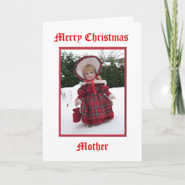 Merry Christmas Mother Holiday Card (Front)