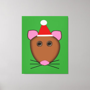 Merry Christmas Mouse Canvas Print