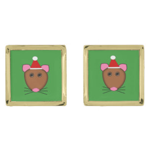 Merry Christmas Mouse Cufflinks