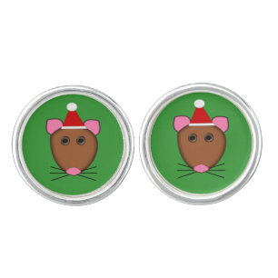 Merry Christmas Mouse Cufflinks