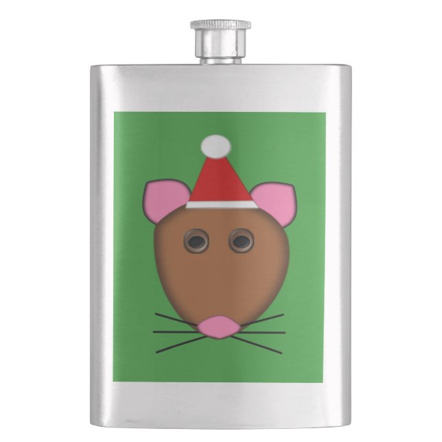 Merry Christmas Mouse Flasks (Front)