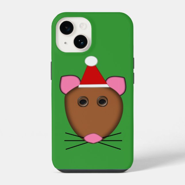 Merry Christmas Mouse Iphone Case (Back)