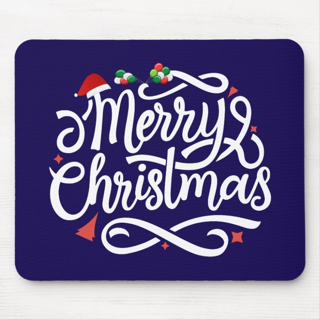 Merry Christmas Mouse Pad (Front)