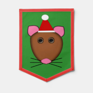 Merry Christmas Mouse Pennant