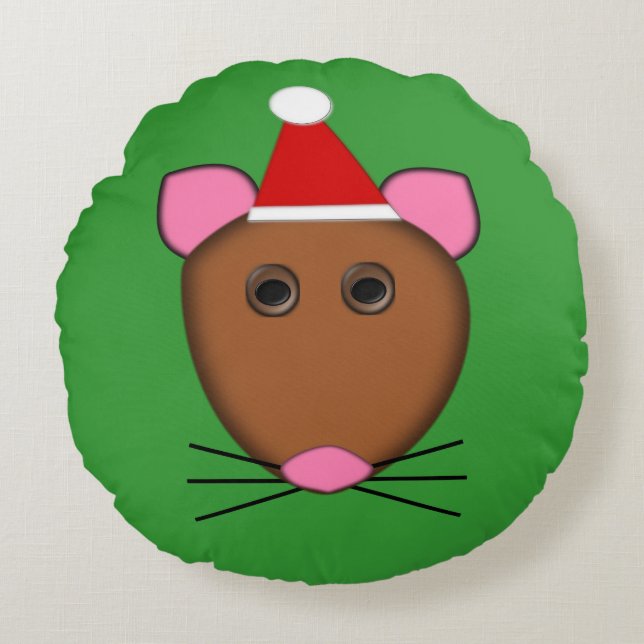 Merry Christmas Mouse Pillow (Front)