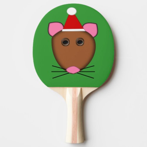 Merry Christmas Mouse Ping Pong Paddle