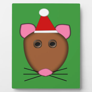 Merry Christmas Mouse Plaque