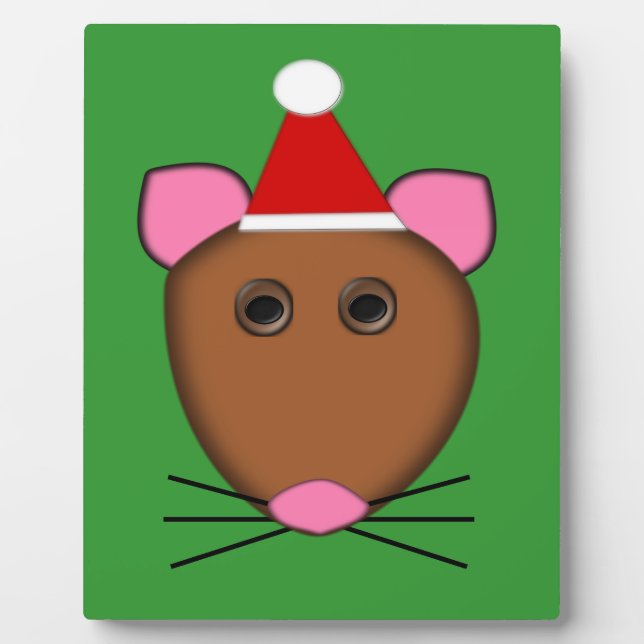 Merry Christmas Mouse Plaque (Front)