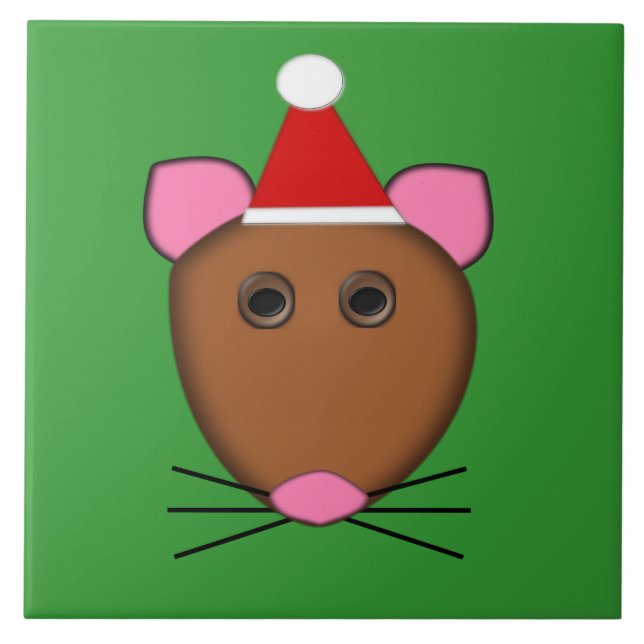 Merry Christmas Mouse Tile (Front)