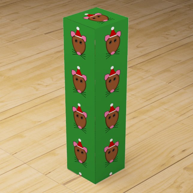 Merry Christmas Mouse Wine Gift Box (Back)