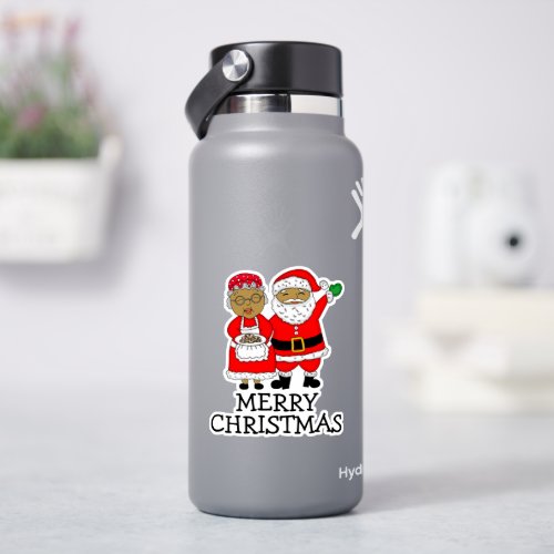 Merry Christmas Mr and Mrs Claus  Sticker