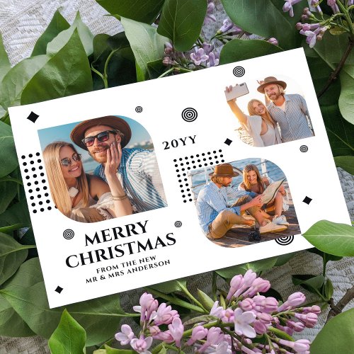 Merry Christmas Mr  Mrs 3 Photo Collage Modern