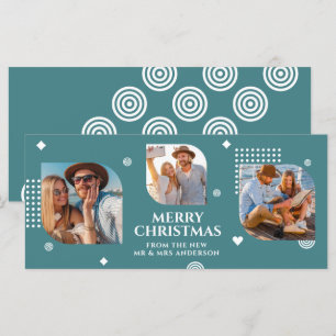 Merry Christmas Mr & Mrs 3 Photo Collage Modern