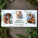 Merry Christmas Mr & Mrs 3 Photo Collage Modern Holiday Card<br><div class="desc">Merry Christmas Mr & Mrs 3 Photo Collage Trendy Modern Christmas Cards features a photo collage of three of your favorite photos with your the text "Merry Christmas from the new Mr & Mrs" in elegant green script. Personalize by editing the text in the text boxes provided. Perfect for Christmas...</div>