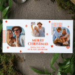 Merry Christmas Mr & Mrs 3 Photo Collage Modern Holiday Card<br><div class="desc">Merry Christmas Mr & Mrs 3 Photo Collage Trendy Modern Christmas Cards features a photo collage of three of your favorite photos with your the text "Merry Christmas from the new Mr & Mrs" in elegant orange script. Personalize by editing the text in the text boxes provided. Perfect for Christmas...</div>