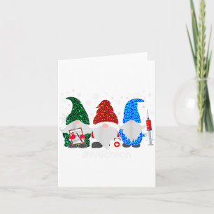 Merry Christmas Mri Tech Gnomes Cute Xmas Leopard Card