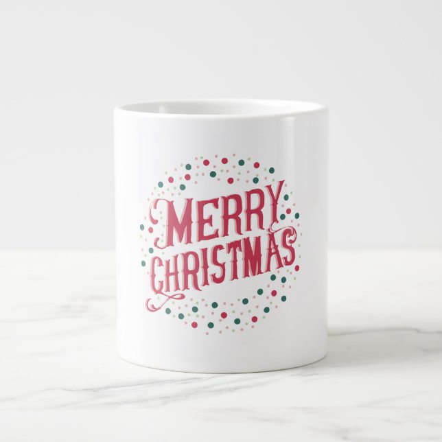Merry Christmas Mug | Festive Holiday Coffee Cup (Front)