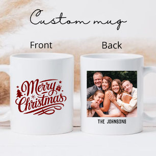 Merry christmas mug, Personalized name mug