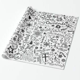 Merry Christmas Multiple Languages Wrapping Paper