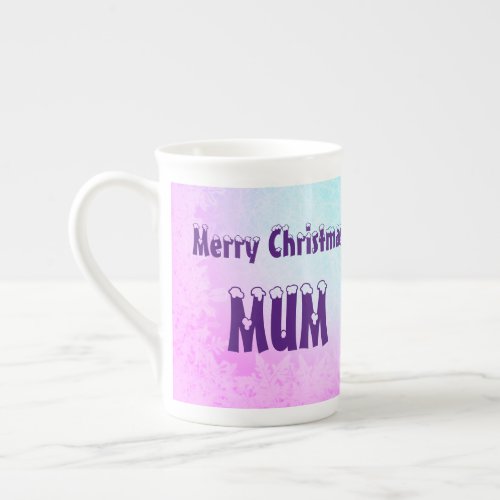 Merry Christmas Mum Gift Bone China Mug