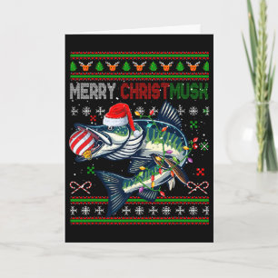 Merry Christmas Musky Santa Musky Xmas Costume Fis Card